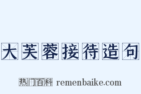 大芙蓉接待造句是什么意思的图片